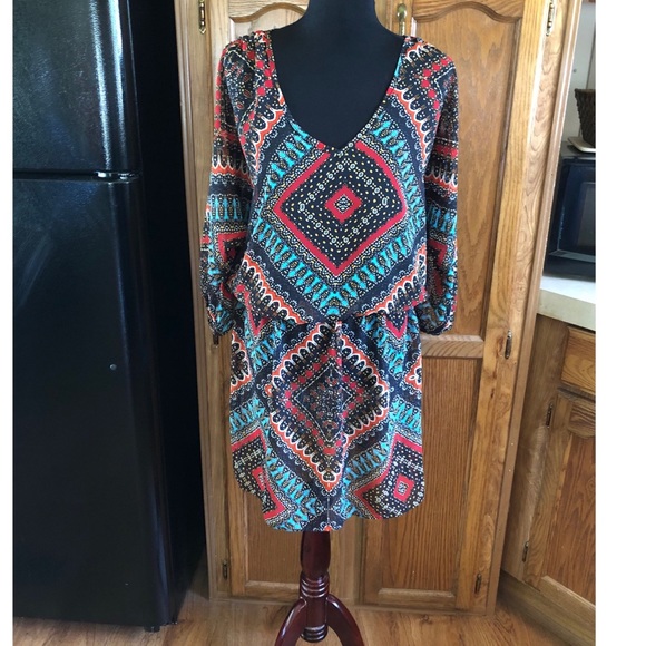 INC International Concepts Tops - INC Chiffon Tunic Top Size Large